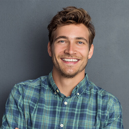 A man smiling after receiving digital smile design dentistry